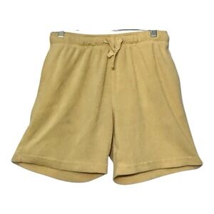 Negative Space Corduroy Ribbed Sweat Shorts 6" Drawstring Yellow Men's Small